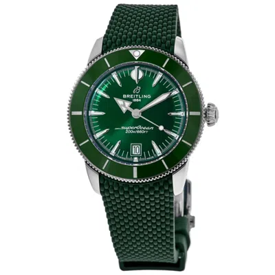 Breitling Superocean Heritage B31 Automatic 42 Green Dial Rubber Strap Men's Watch Ab3111361l1s1