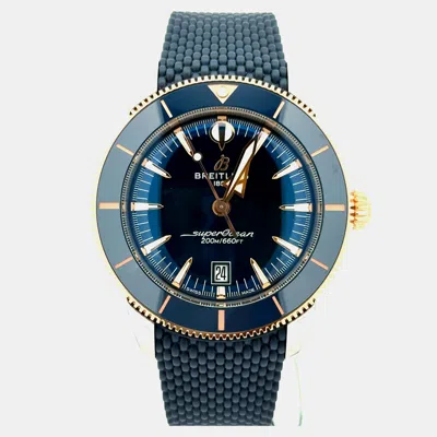 Pre-owned Breitling Superocean Heritage B31 Ub3112161c1s1 Automatic Blue Stainless Steel And Rose Gold Men's Wristwatch 