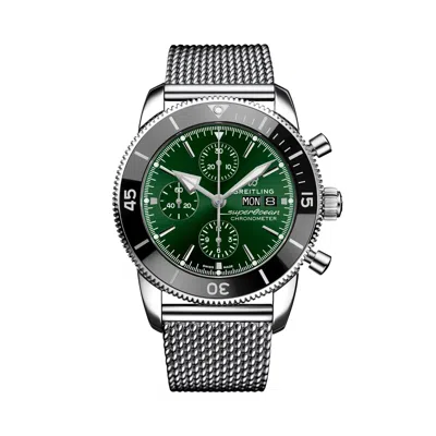 Pre-owned Breitling Superocean Heritage Chronograph 44 Green Dial A13313121l1a1
