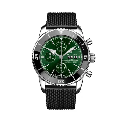 Pre-owned Breitling Superocean Heritage Chronograph 44 Green Dial A13313121l1s1