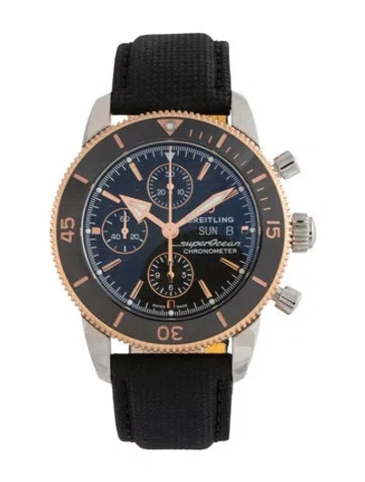 Pre-owned Breitling Superocean Heritage Chronograph 44 Watch In Multicolor