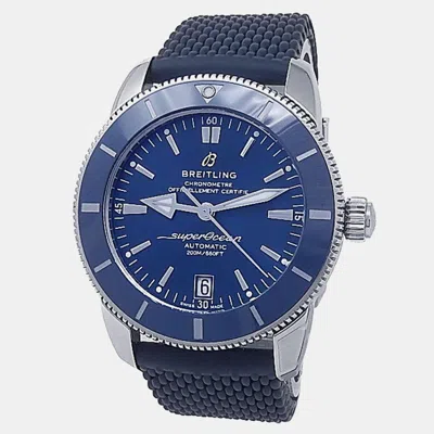 Pre-owned Breitling Superocean Heritage Ii Ab2010 Automatic Blue Stainless Steel Men's Wristwatch 42 Mm