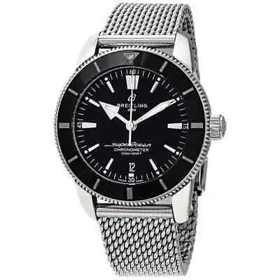 Pre-owned Breitling Superocean Heritage Ii Automatic Chronometer 44 Mm Black Dial Men's