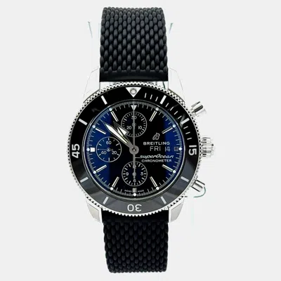 Pre-owned Breitling Superocean Heritage Ii Chronograph A13313121b1s1 Automatic Black Stainless Steel Men's Wristwatch 44