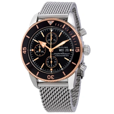 Breitling Superocean Heritage Ii Chronograph Automatic Chronometer Black Dial Men's Watch U13313121b In Black / Gold / Rose / Rose Gold