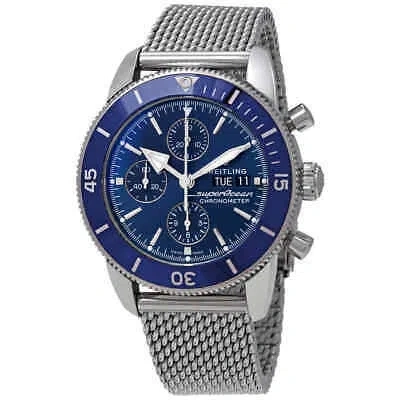 Pre-owned Breitling Superocean Heritage Ii Chronograph Automatic Chronometer Blue Dial