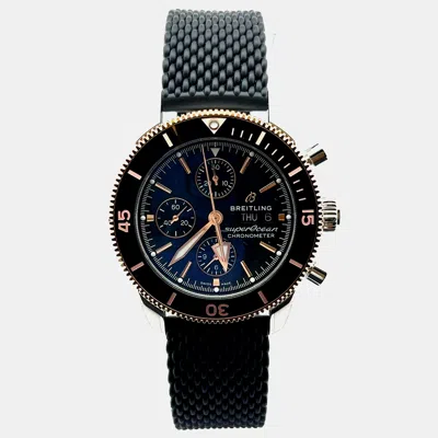 Pre-owned Breitling Superocean Heritage Ii U13313121b1s1 Black 18k Yellow Gold Stainless Steel Automatic Men's Watches 4