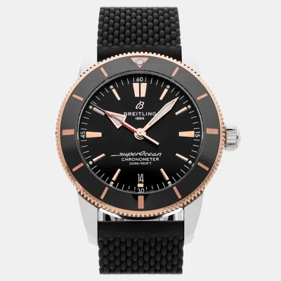 Pre-owned Breitling Superocean Heritage Ub2030121b1s1 Stainless Steel Automatic Black Men Wristwatch 44mm