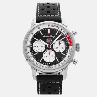 Pre-owned Breitling Top Time B01 Deus Ab01765a1b1x1 Black Stainless Steel Automatic Men's Watches 41mm