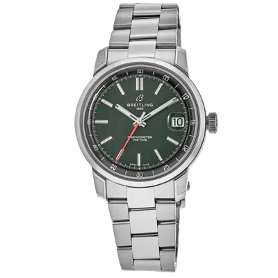 Breitling Top Time B31 Automatic Green Dial Stainless Steel Men's Watch Ab3113171l1a1 In Metallic