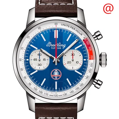 Breitling Top Time Chronograph Automatic Blue Dial Men's Watch Ab01763a1c1a1 In Brown