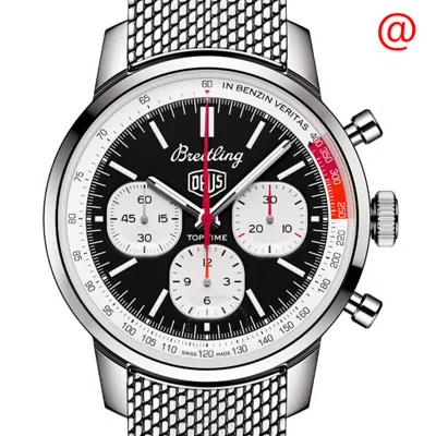 Breitling Top Time Chronograph Automatic Chronometer Black Dial Men's Watch Ab01765a1b1a1 In Metallic