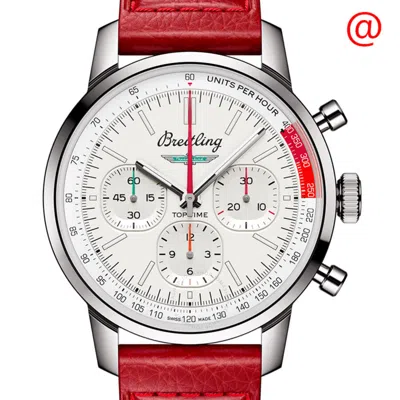 Breitling Top Time Chronograph Automatic Chronometer White Dial Men's Watch Ab01766a1a1a1 In Red