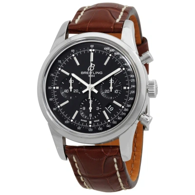 Breitling Transocean Chronograph Automatic Chronometer Black Dial Watch Ab015212/ba99.743p.a20ba.1 In Brown