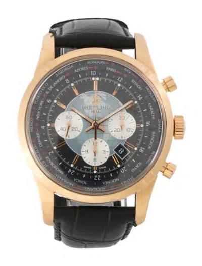 Pre-owned Breitling Transocean Chronograph Unitime Watch In Multi