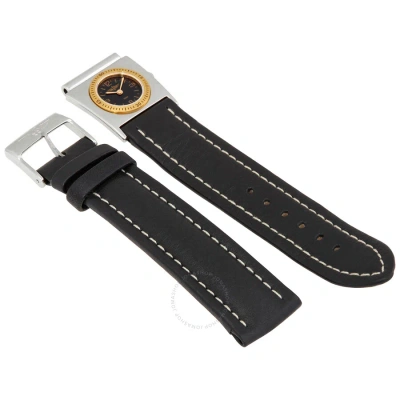 Breitling Unisex Leather Watch Band With Second Time Zone Attachment B6107211/b204.141x.a18 In Black