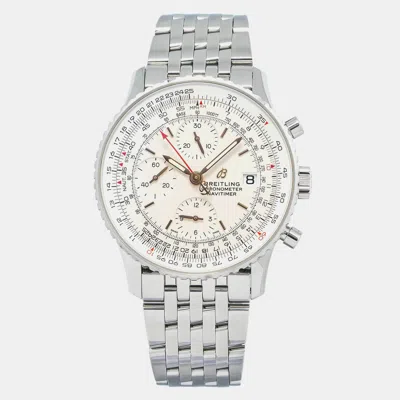 Pre-owned Breitling White Stainless Steel Navitimer A13324121g1a1 Automatic Men's Wristwatch 41mm