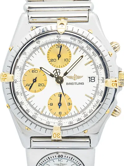 Pre-owned Breitling Windrider Chronometer 39mm Watch In White