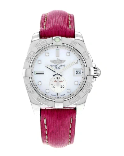 Breitling Women's Galactc Diamond Watch, Circa 2014 (authentic ) In Pink