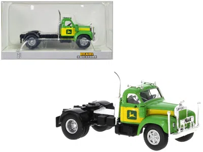 Brekina 1953 B-61 Truck Tractor Green And Yellow "john Deere" 1/87 (ho) Scale Model Car By
