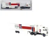 Brekina 1980 Kenworth K-100 Coe Aerodyne Transporter White "datsun Racing" 1/87 (ho) Scale Model Car By Brek