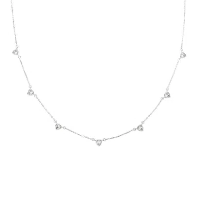 Brenda Grands Women's Cz Drop Necklace In Silver In Metallic