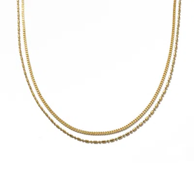 Brenda Grands Women's Double Barrel Necklace In Gold