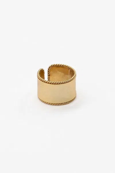 Brenda Grands Women's Hammered Ring Band In Gold