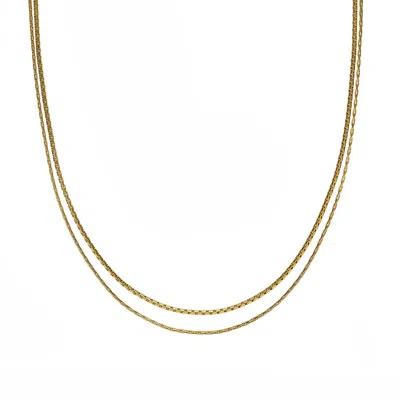 Brenda Grands Women's Layered Double Choker Necklace In Gold