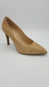 BRENDA ZARO NAMIBIA POINTED TOE PUMPS IN GOLD