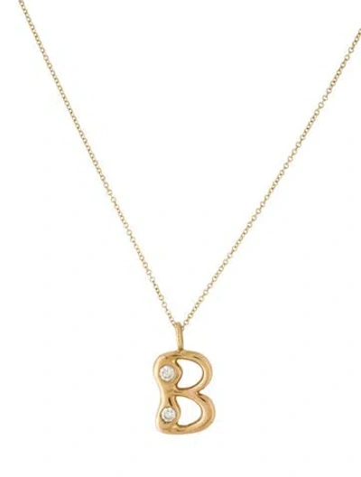 Pre-owned Brent Neale 18k Diamond Bubble Pendant Necklace, 16" In Multi