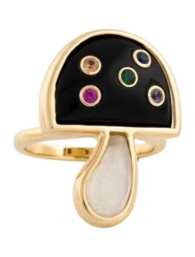 Pre-owned Brent Neale 18k Multistone Magic Mushroom Ring