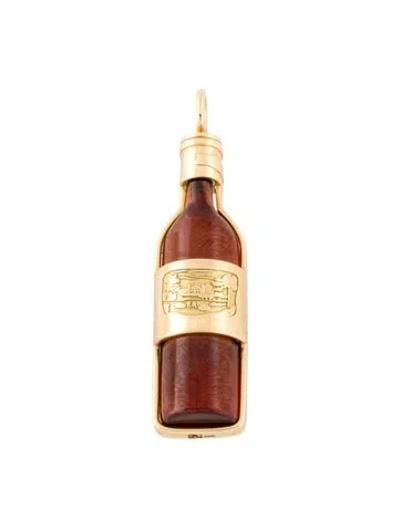 Pre-owned Brent Neale 18k Wine Bottle Pendant, 1.5" In Multi