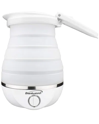 Brentwood 0.8qt Dual Voltage Travel Kettle In White