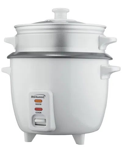Brentwood 10-cup Rice Cooker & Food Steamer In White