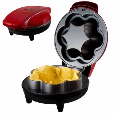 Brentwood 10 Inch Electric Tortilla Taco Bowl Maker Red In Black