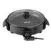 Brentwood 12 Inch Round Non-stick Electric Skillet With Vented Glass Lid In Black 12 Inch Round Non-stick Electric Skillet With Vented Glass Lid In Black In Black