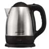 Brentwood 1.2 L Stainless Steel Electric Cordless Tea Kettle 1000w In Brushed Chrome In Black