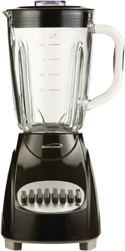 Brentwood 12 Speed Blender With Glass Jar In Black