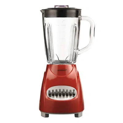 Brentwood 12 Speed Blender With Glass Jar In Red