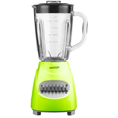 Brentwood 12-speed Blender With Plastic Jar In Green 12-speed Blender With Plastic Jar In Green