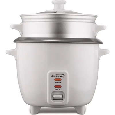 Brentwood 15 Cup Rice Cooker / Non-stick With Steamer In White