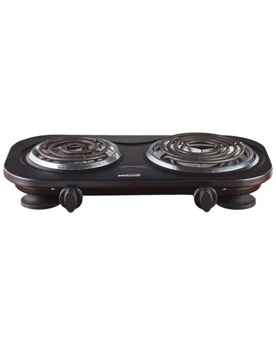 Brentwood 1500w Electric Double Burner In Brown