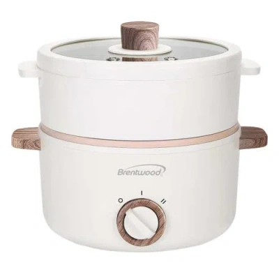 Brentwood 1.5-l Multi-function Electric Hot Pot Cooker In White