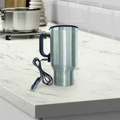 Brentwood 16 oz Double Wall Stainless Steel Travel Mug In Silver