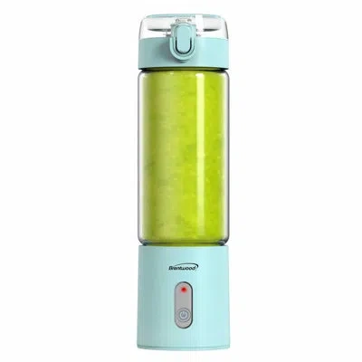 Brentwood 17 Ounce Portable Battery Operated Usb Glass Blender In Blue