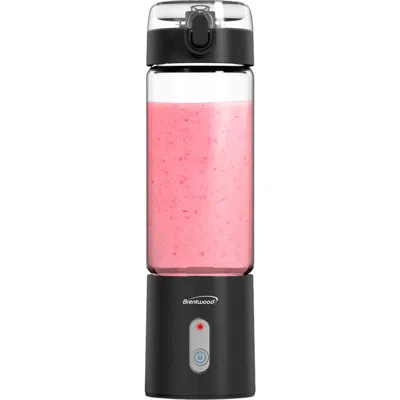 Brentwood 17 oz Battery Operated Glass Blender In Black