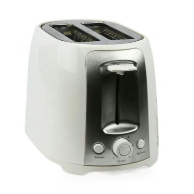 Brentwood 2 Slice Cool Touch Toaster Stainless Steel In White