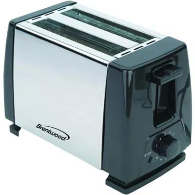 Brentwood 2-slice Toaster (stainless Steel And Black) In Multi