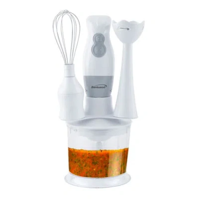 Brentwood 2 Speed Hand Blender With Balloon Whisk In White